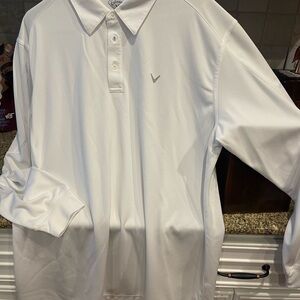 XL long sleeve Callaway Men's White Polo Shirt.